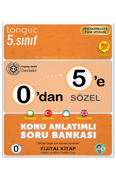 0\'dan 5\'e Sözel Konu Anlatımlı Soru Bankası - Tonguç Yayınları