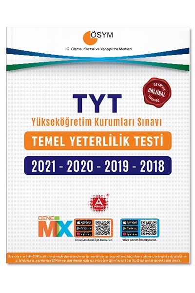 2021 2020 2019 2018 TYT Tıpkı Basım Deneme Paketi A Yayınları