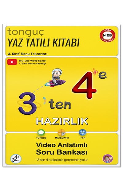 3\'ten 4\'e Hazırlık Kitabı - Tonguç Yayınları