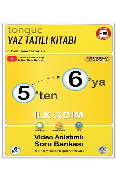 5\'ten 6\'ya Yaz Tatili Kitabı İlk Adım - Tonguç Yayınları