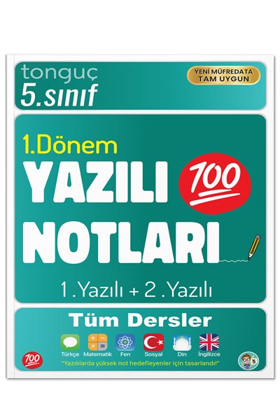 5. Sınıf Yazılı Notları 1. Dönem 1 Ve 2. Yazılı Konu Özetli  Tonguç Yayınları