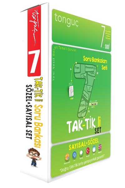 7. Sınıf Taktikli Tüm Dersler Soru Bankası Seti - Tonguç Yayınları