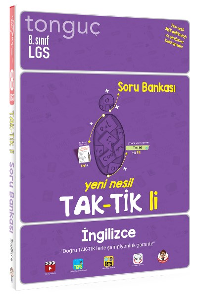 8. Sınıf İngilizce Taktikli Soru Bankası  Tonguç Yayınları