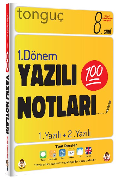 8. Sınıf Yazılı Notları 1. Dönem 1 Ve 2. Yazılı Konu Özetli  Tonguç Yayınları