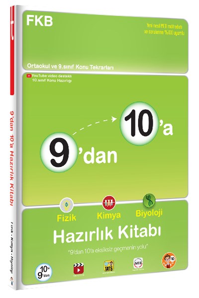 9'Dan 10'A Fizik Kimya Biyoloji Hazırlık Kitabı  Tonguç Yayınları