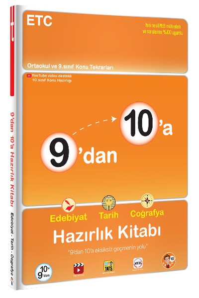 9'Dan 10'A Edebiyat Tarih Coğrafya Hazırlık Kitabı  Tonguç Yayınları