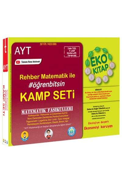 AYT Matematik Fasikülleri Seti EKO - 9 Fasikül - Kamp Seti - Tonguç Yayınları