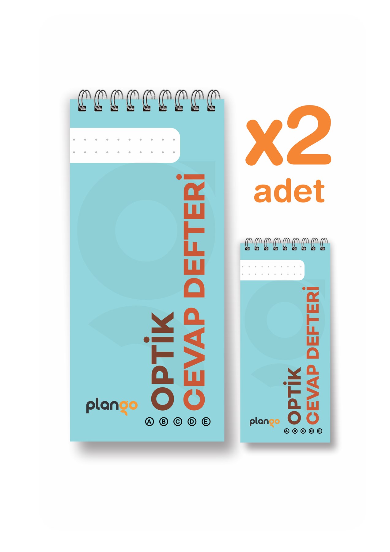 Optik Cevap Defteri TURKUAZ (2 Adet - 100 Sayfa) Sınava Hazırlık Optik Form Defteri - Plango