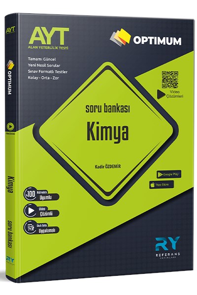 OPTİMUM AYT Kimya Tamamı Video Çözümlü Soru Bankası Akıllı Tahta Uyumlu Referans Yayınları