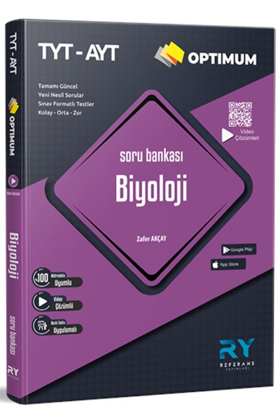 OPTİMUM TYT AYT Biyoloji Tamamı Video Çözümlü Soru Bankası Akıllı Tahta Uyumlu Referans Yayınları