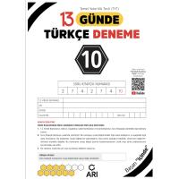 TYT Türkçe 13 Günde Deneme - 13x40 Branş Deneme - Arı Yayınları